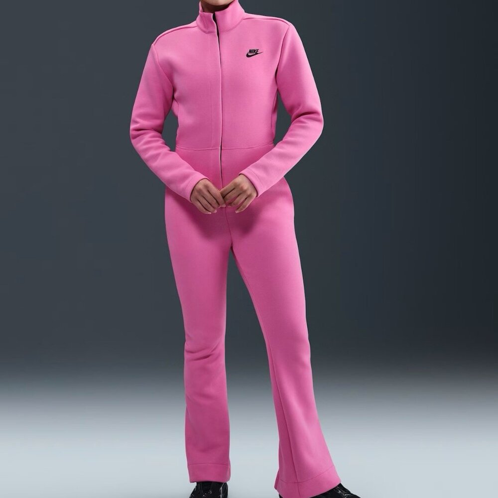 NEW $185 Nike Sportswear Tech Fleece Jumpsuit HV4095-675 Pink Women’s Size M